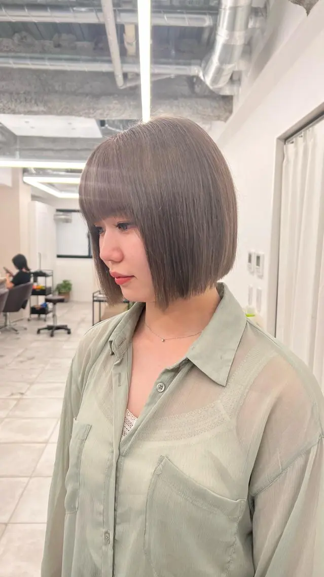 ショート カラー カット ヘアカラー トリートメント 赤みゼロ/透明感 カラー🌿KANTAのヘアスタイル