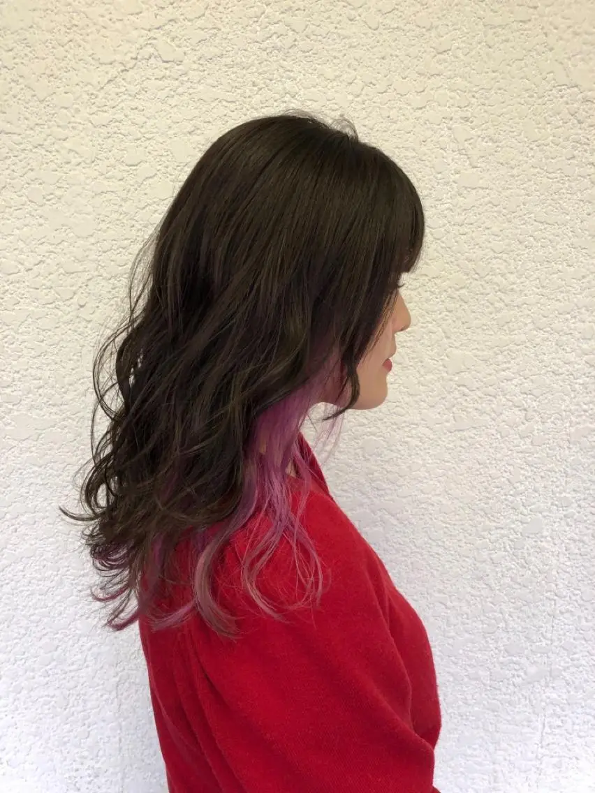 ロング カラー 髪質改善で 憧れの潤艶美髪にのヘアスタイル