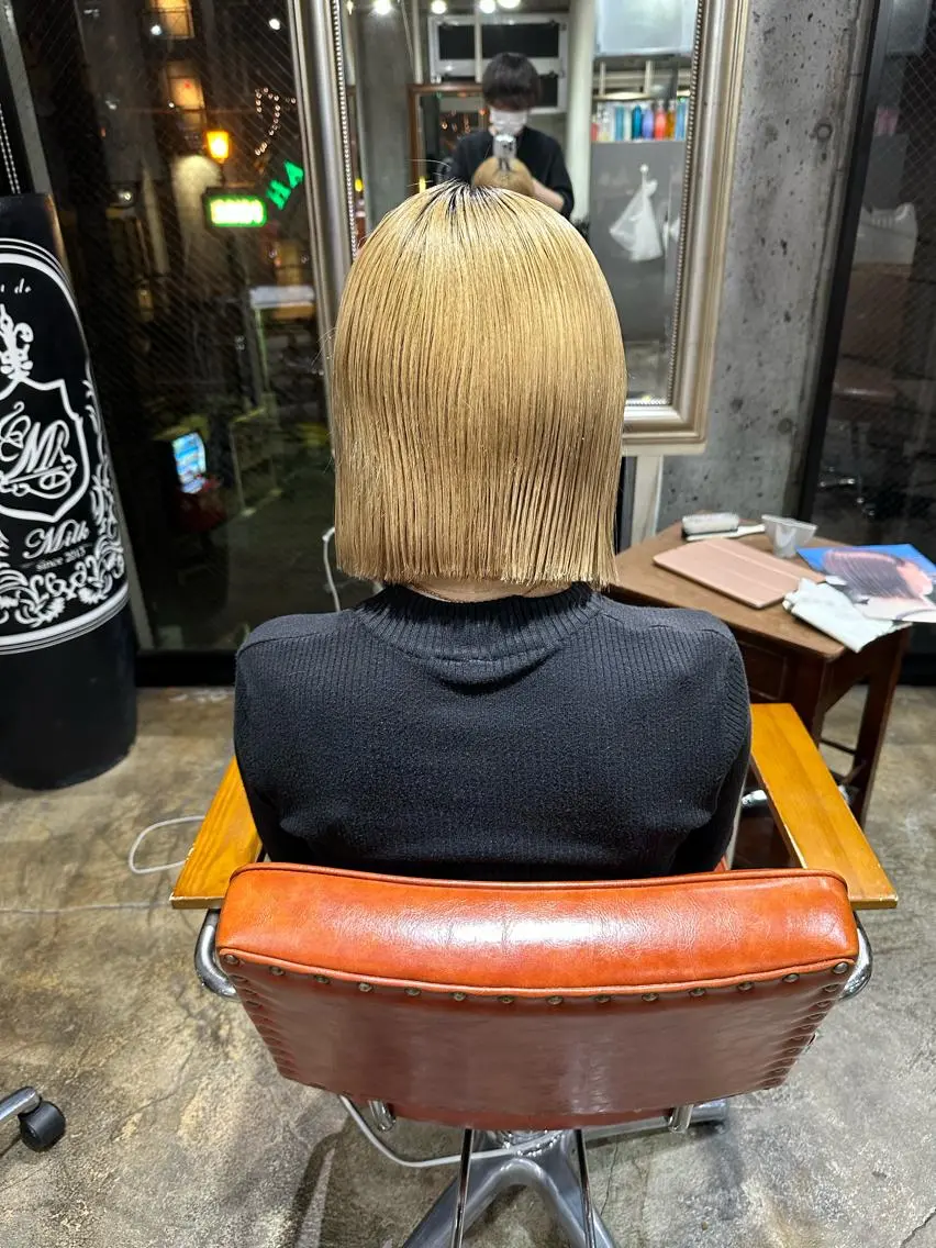 ミディアム 🔥コテ巻き風 ボブパーマ🔥のヘアスタイル