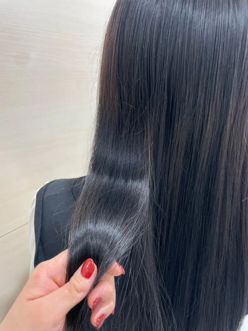 ロング カラー トリートメント クロスパーマ/うる艶 カラー/Kurumiのヘアスタイル