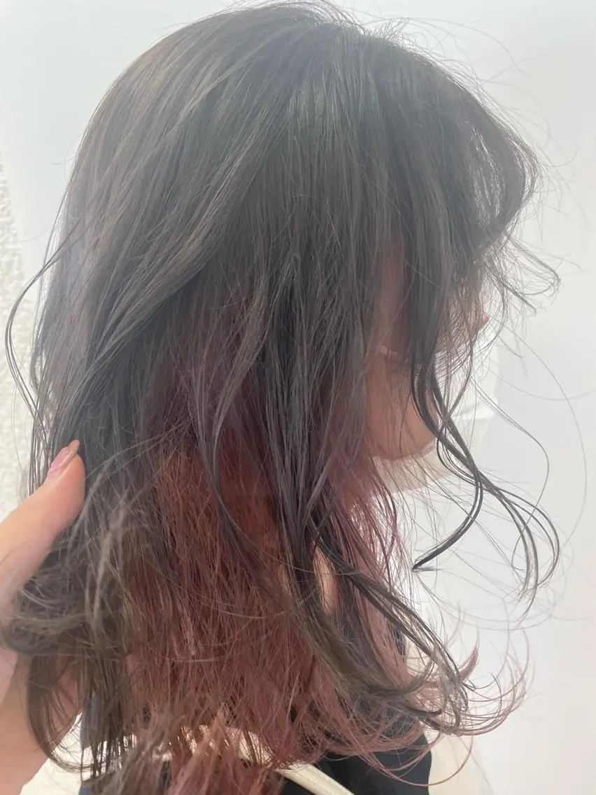 ミディアム カラー ヘアアレンジ 透明感カラー ピンクカラー ヘッドスパ narumi🧸のヘアスタイル