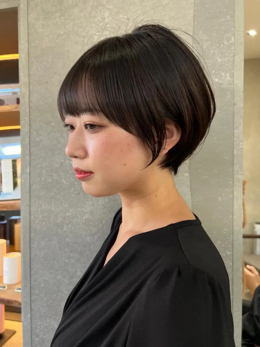 ショート カラー 縮毛矯正×艶髪カラー 髪質改善/三ツ木のヘアスタイル