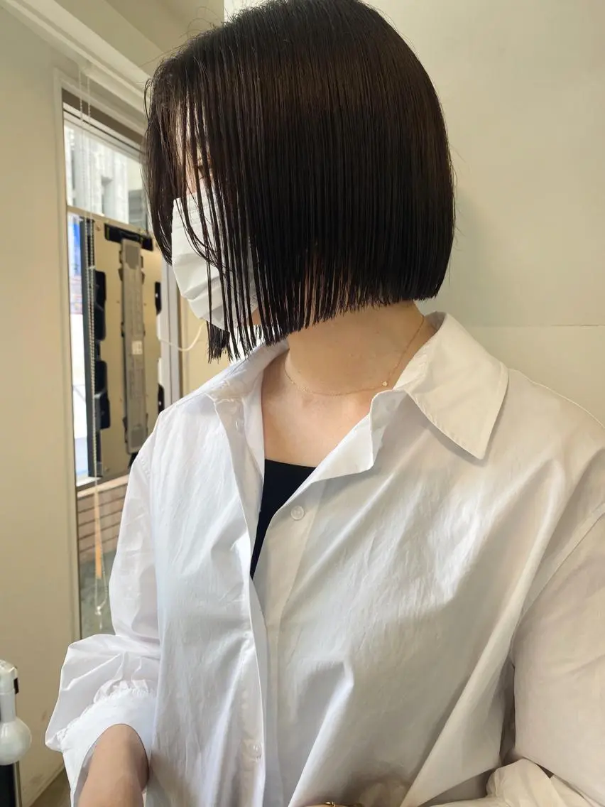 ショート カラー カット ヘアカラー トリートメント センターパート/ レイヤー/ayuのヘアスタイル