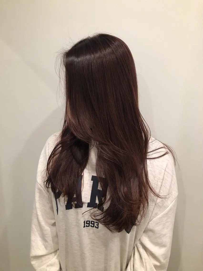セミロング カラー ベージュカラー ピンクカラー ピンクベージュ ニュアンスカラー🫧 加納のヘアスタイル