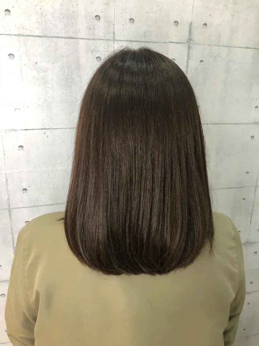 ミディアム カラー カット ヘアカラー トリートメント 金沢 広美のヘアスタイル