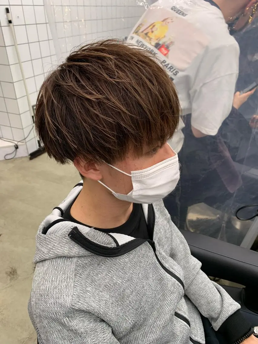 ショート カラー パーマ メンズ メンズパーマ特化 TAIGAのヘアスタイル