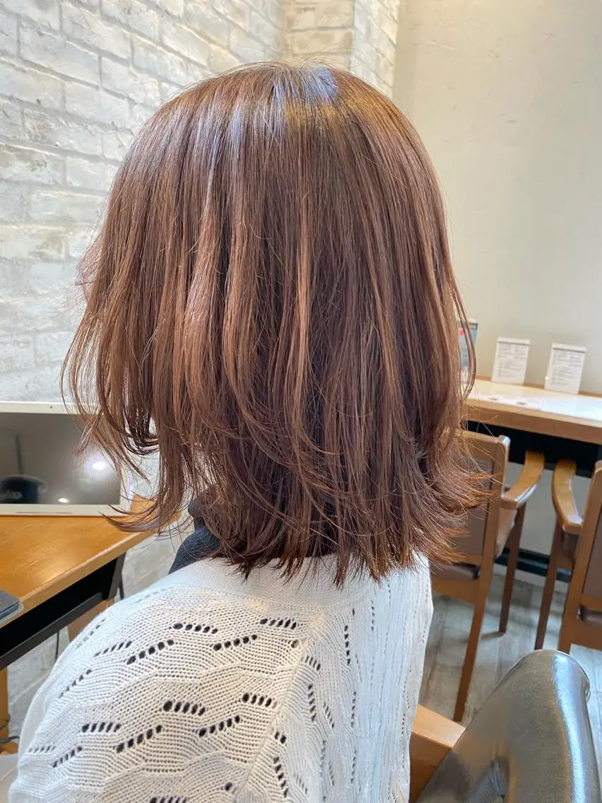 ミディアム 縮毛矯正 栗原 瑞稀のヘアスタイル