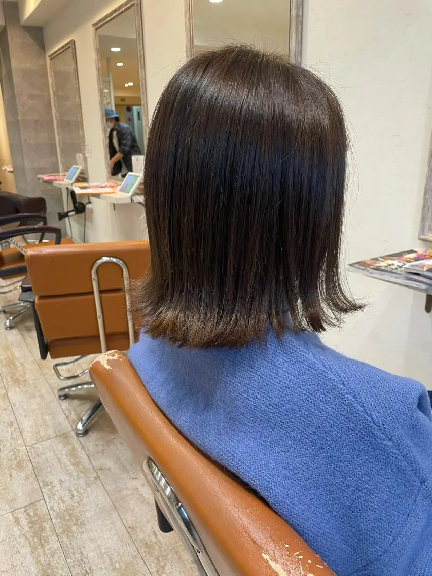 ミディアム カラー カット ヘアカラー 小顔/似合わせカット 杉山莉菜のヘアスタイル