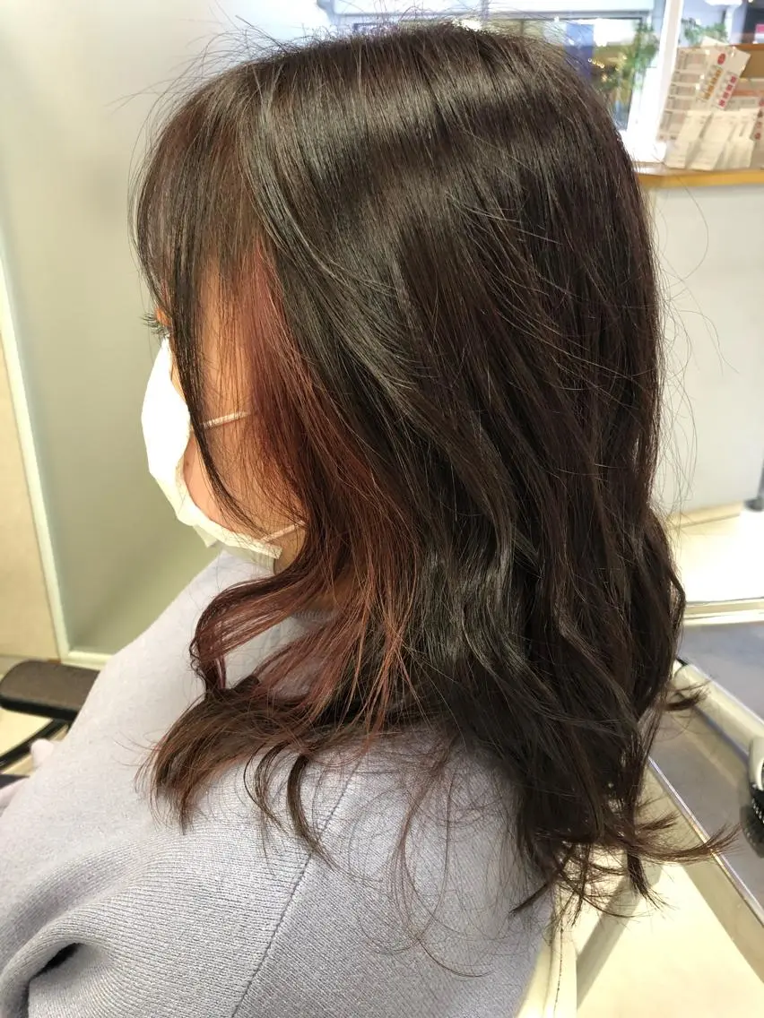 ミディアム ヘアカラー 阿部 美咲のヘアスタイル