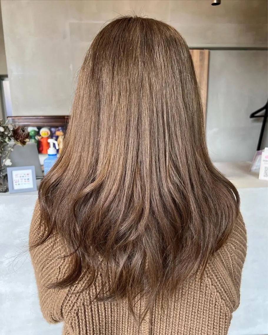 ロング カラー ハイライトカラー イルミナカラー ボブ ハイライト 髪質改善 カット ヘアカラー トリートメント シンヤヘアーズ 泉大津本店のヘアスタイル