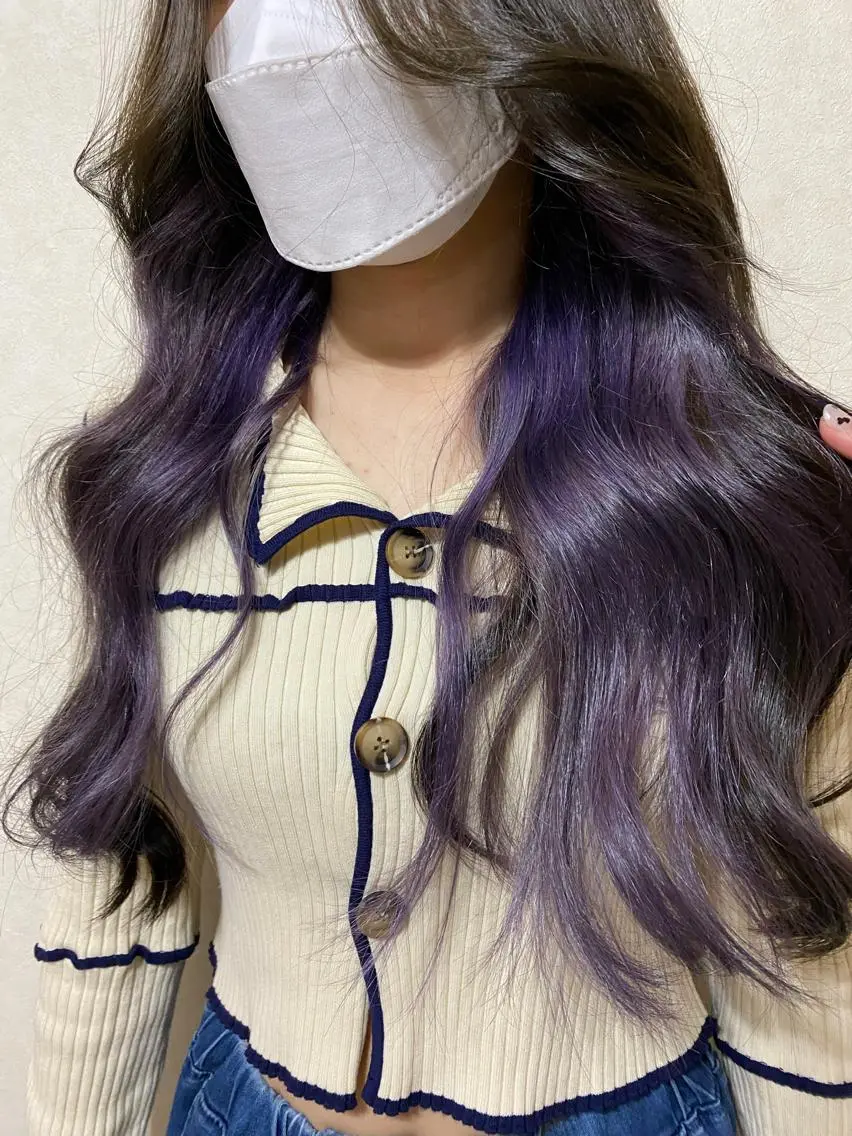 ロング カラー ヘアアレンジ ブリーチ 韓国ヘア┊︎レイヤー ┊︎haruka🌙のヘアスタイル