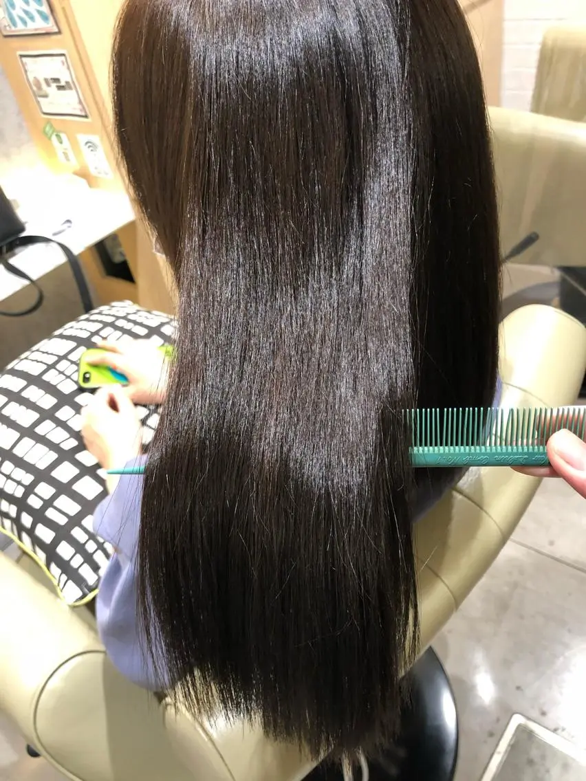 セミロング ヘアカラー 縮毛矯正 トリートメント 【髪質改善特化･ 福田航洋】のヘアスタイル