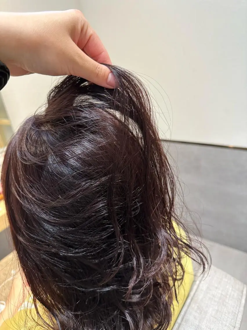 セミロング カラー カット ヘアカラー やまぐち あやみのヘアスタイル