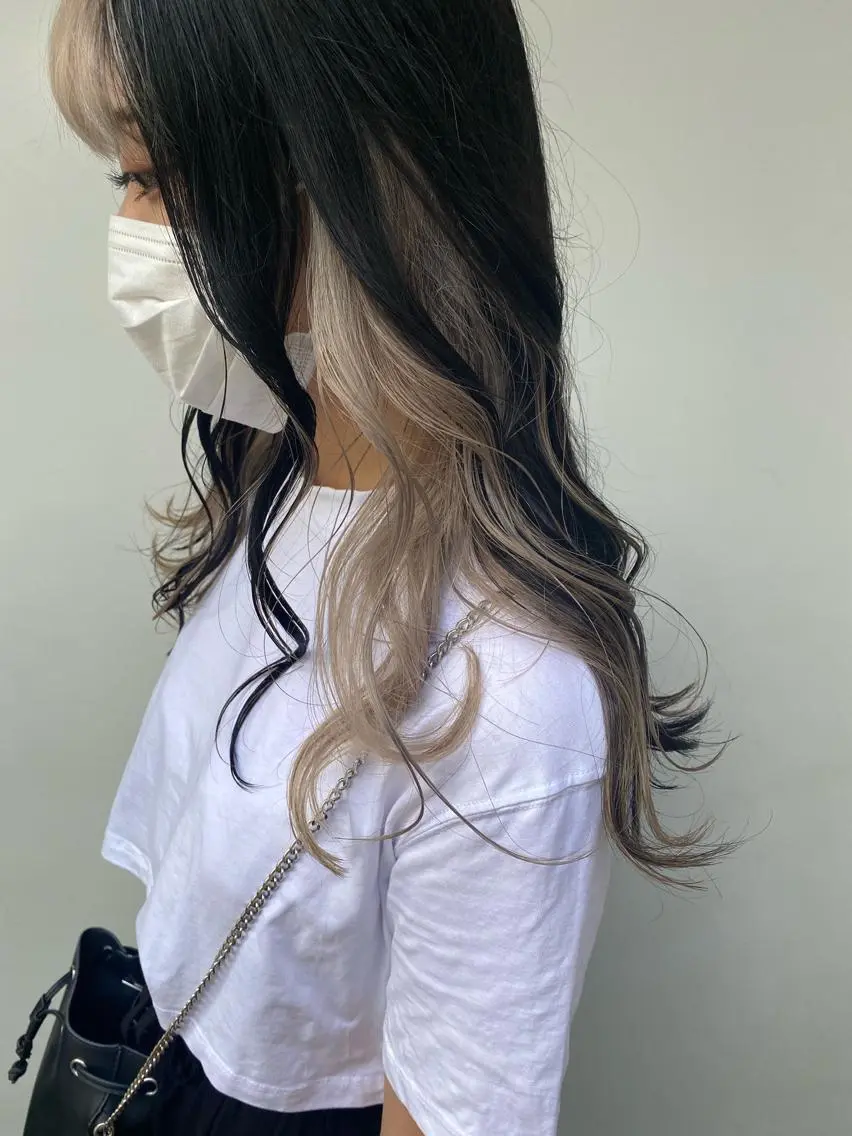 ロング カラー ベージュカラー ホワイトベージュ tonari 梅田、中崎町のヘアスタイル