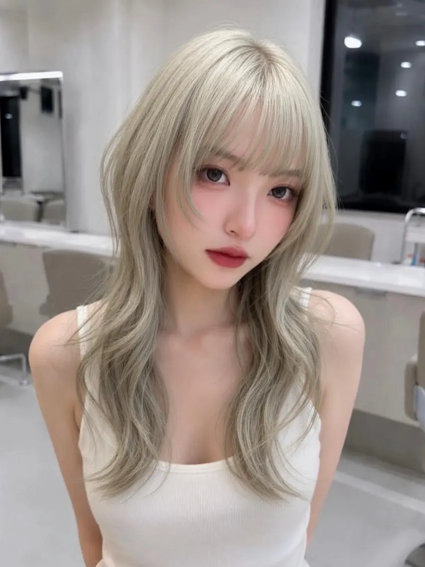 セミロング カラー 透明感カラー 顔周りカット 中明度/透明感 🥀那波のヘアスタイル