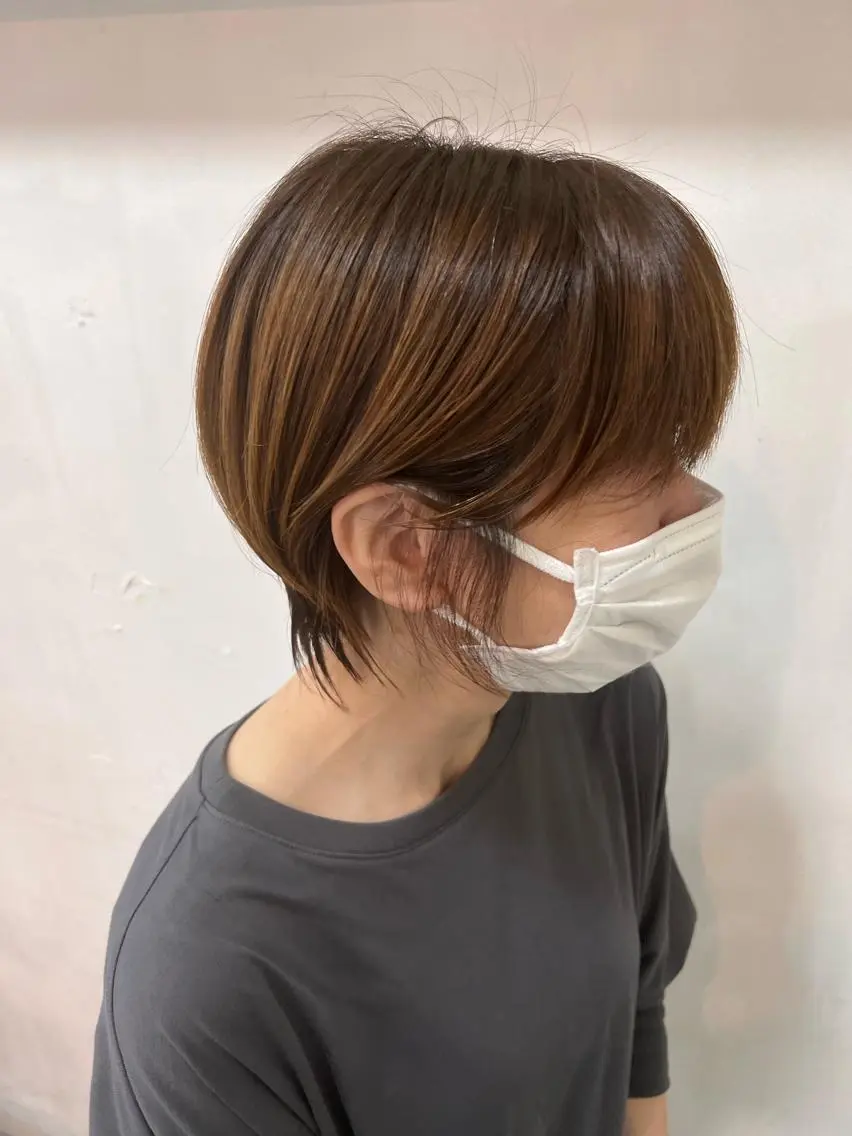 ショート カラー ショートヘア ✨ミニモ指名奈良1位 ✨濱崎のヘアスタイル