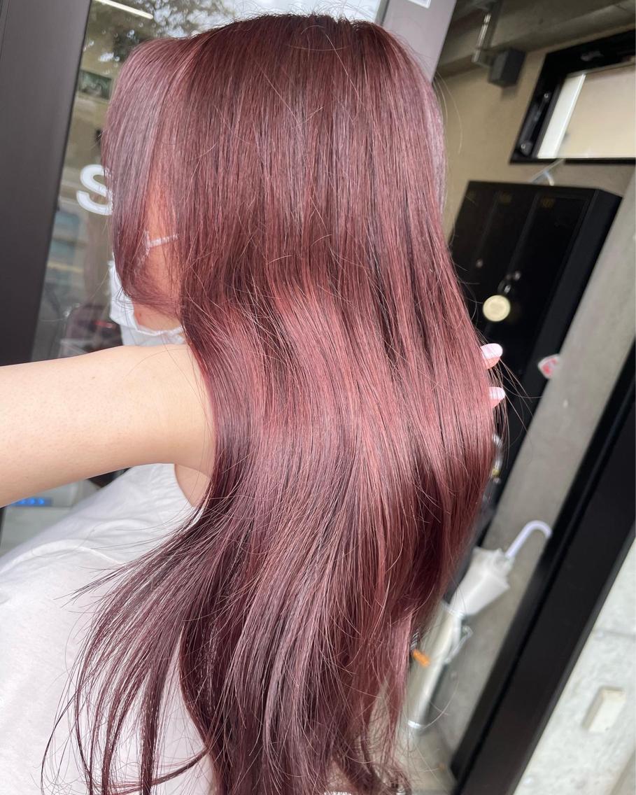 カラー ブラウンカラー ピンクカラー デザインカラー／ 梶本 乃梨叶のヘアスタイル