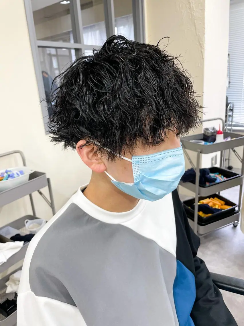 ショート パーマ メンズ カット パーマ メンズパーマ メンズ特化ryoのヘアスタイル