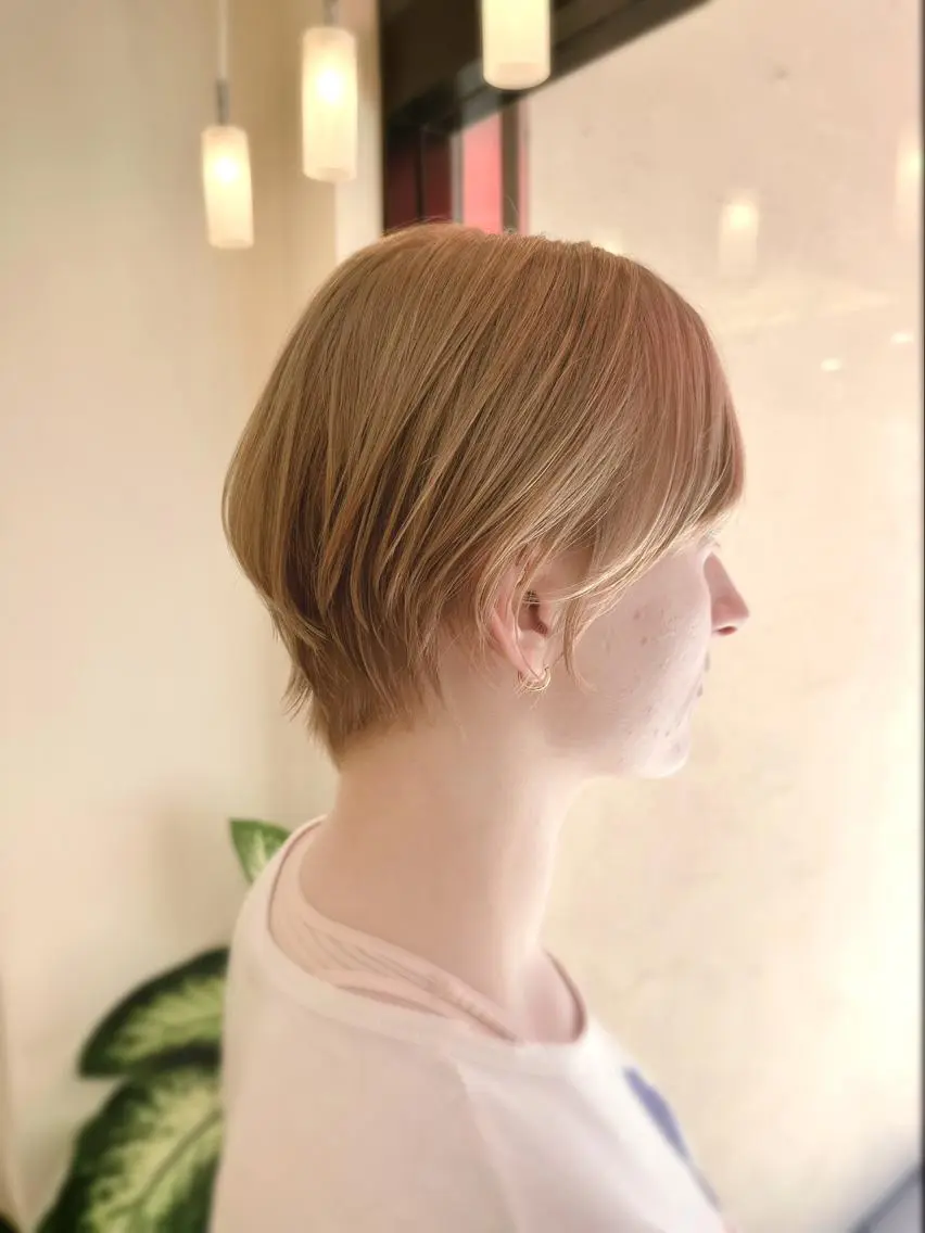 ショート 丸みショート ショートヘア 小顔レイヤー💗 木村実樹のヘアスタイル