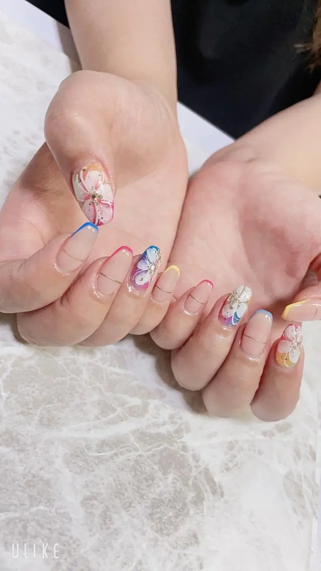ネイル アートネイル フラワーネイル フレンチネイル ハンドネイル K's nail kotoeのネイルデザイン