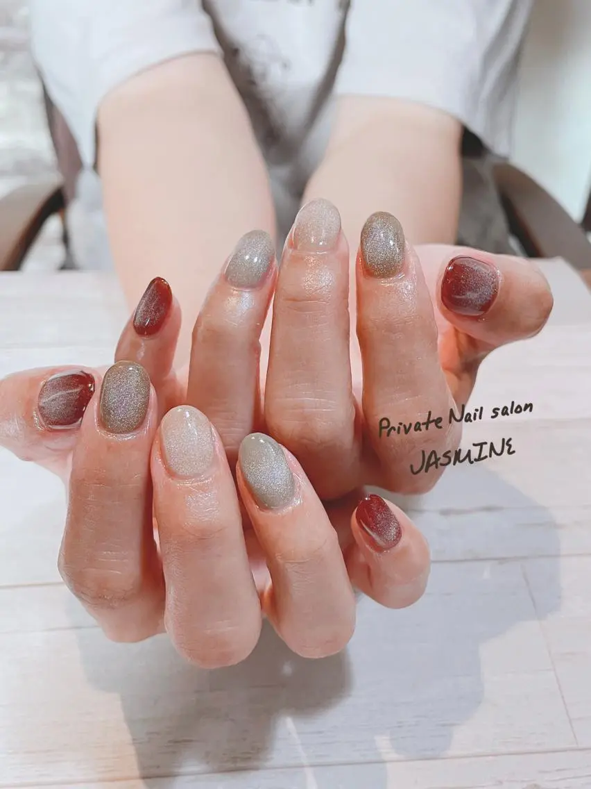 ネイル マグネットネイル ハンドネイル Nail salon JASMINEのネイルデザイン