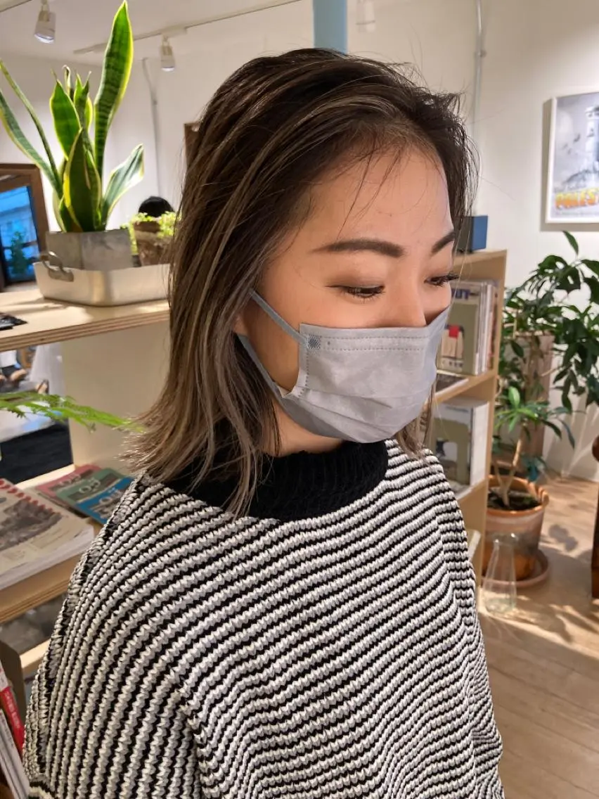 カラー カット ヘアカラー トリートメント 坂上 岳のヘアスタイル