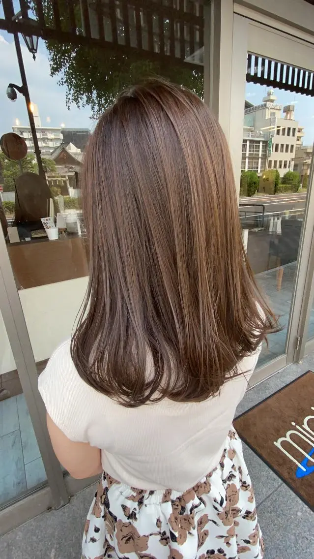 ロング カラー カット ヘアカラー トリートメント 日比 貴大/ minim hairのヘアスタイル