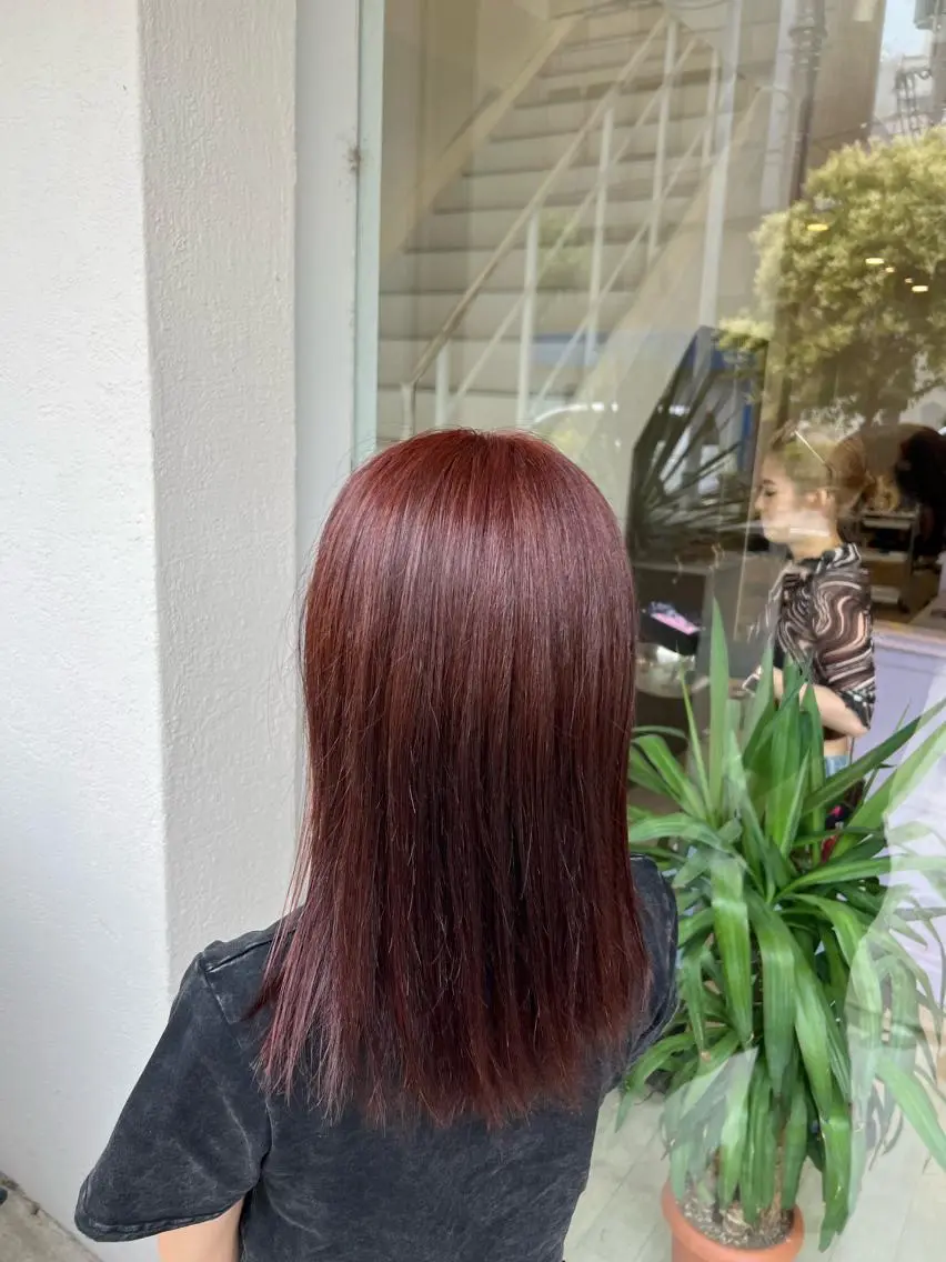 ミディアム カラー ブラウンカラー レッドカラー レッドブラウン 山下泰誠 TIDEHAIR🌱のヘアスタイル