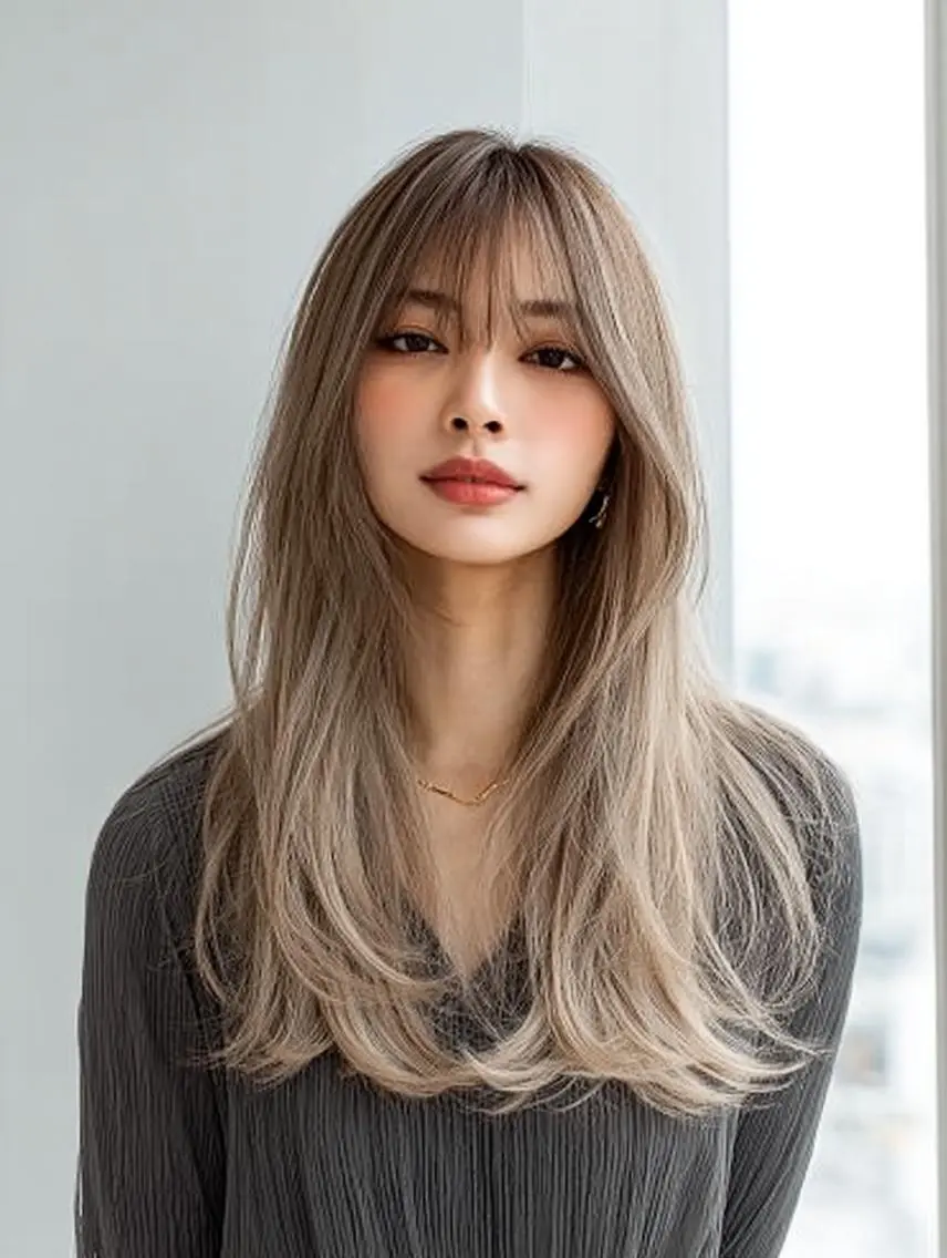 セミロング ハッシュカット 髪質改善 レイヤーカット 縮毛矯正 トリートメント ヘアカラー トリートメント 生艶髪&レイヤー🔔 渋谷お薦めNo.1✨のヘアスタイル