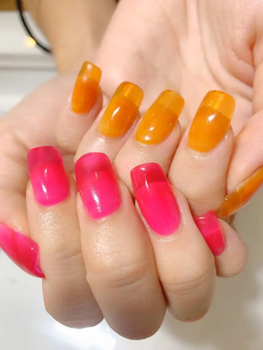 ネイル クリアネイル スカルプネイル Nail salon Dejavu 🌿のネイルデザイン