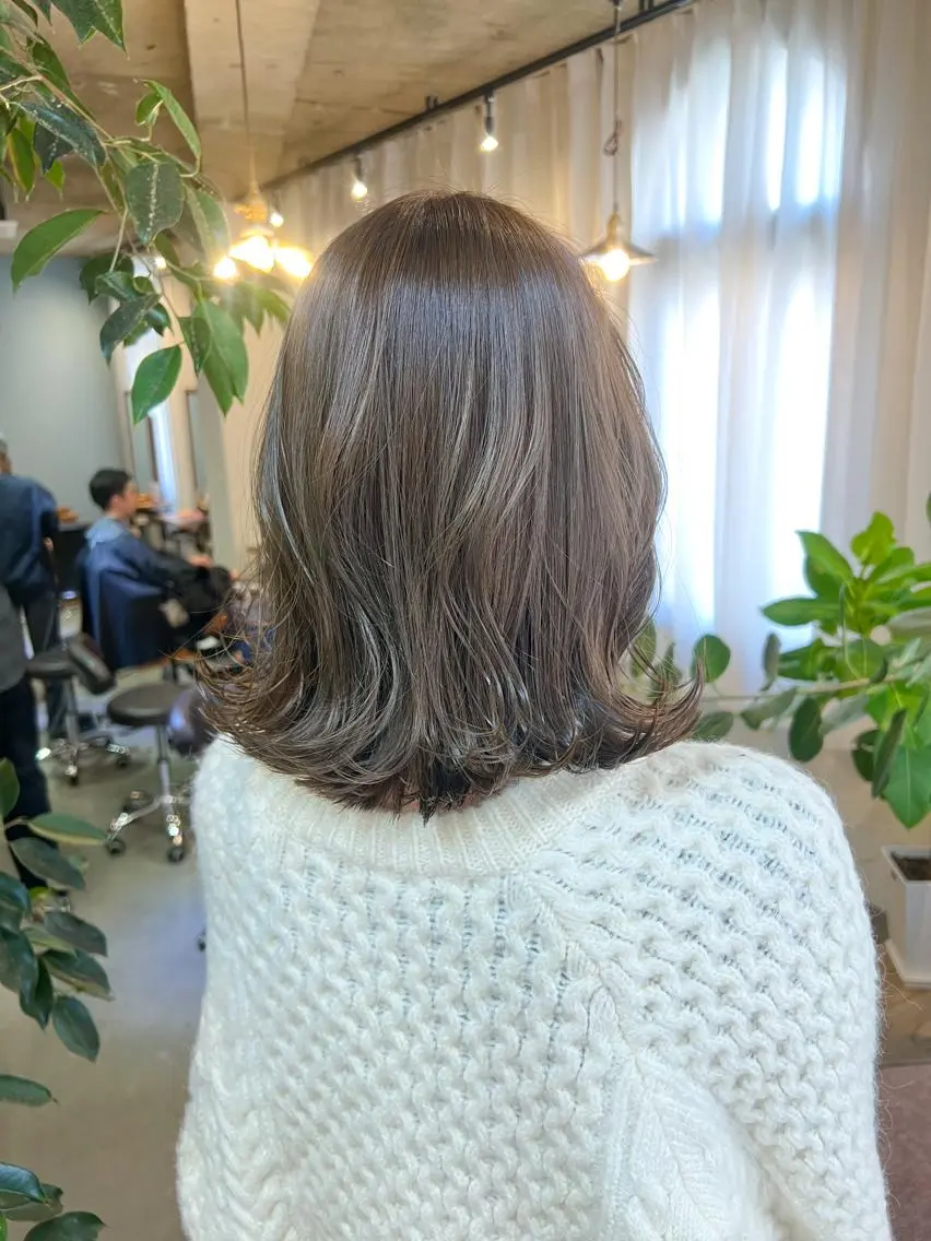 ミディアム カラー カット ヘアカラー トリートメント ブリーチなしカラー 🌿脇黒丸 彩のヘアスタイル