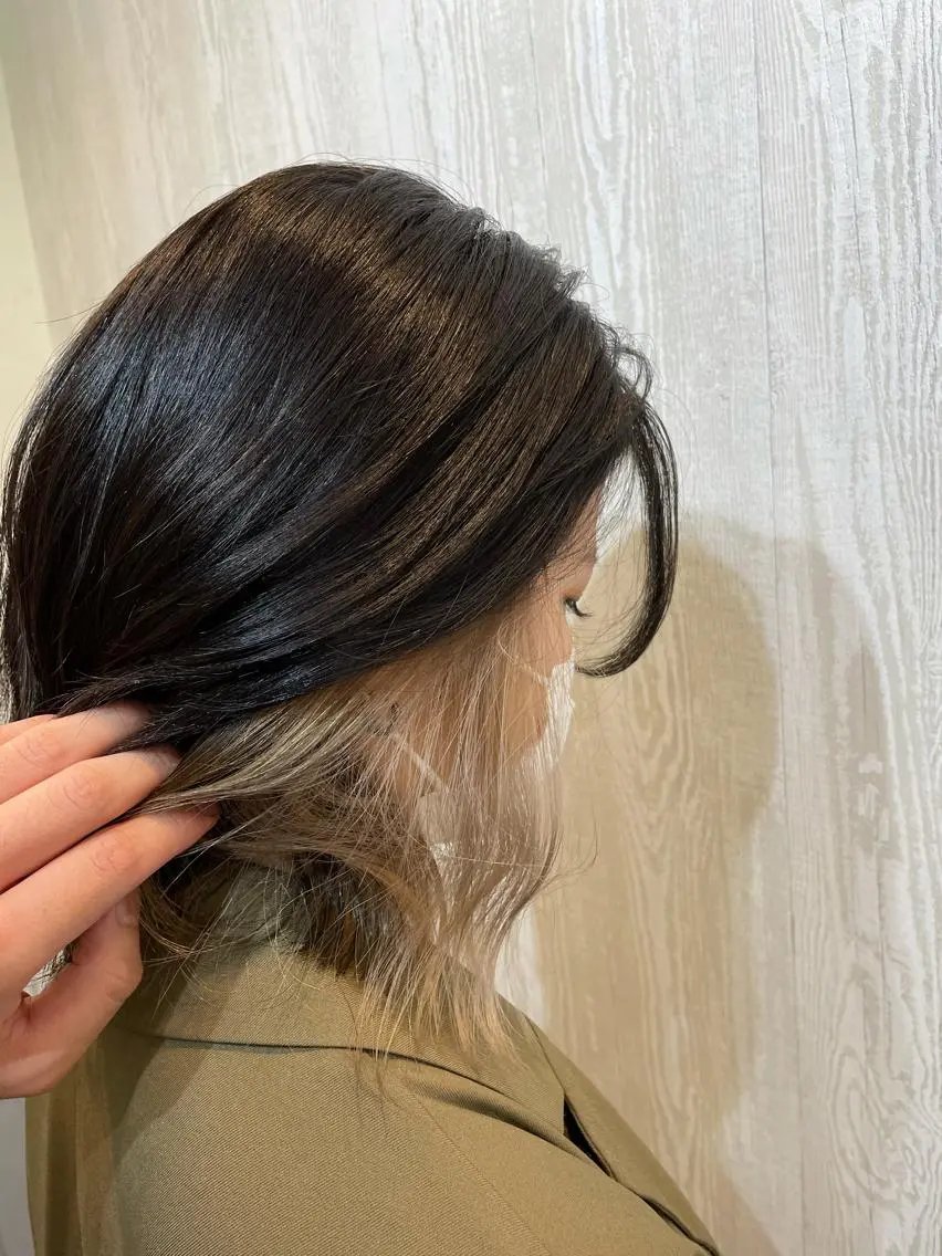 ミディアム カラー ベージュカラー インナーカラー カット ヘアカラー TELA HAIR 守谷のヘアスタイル