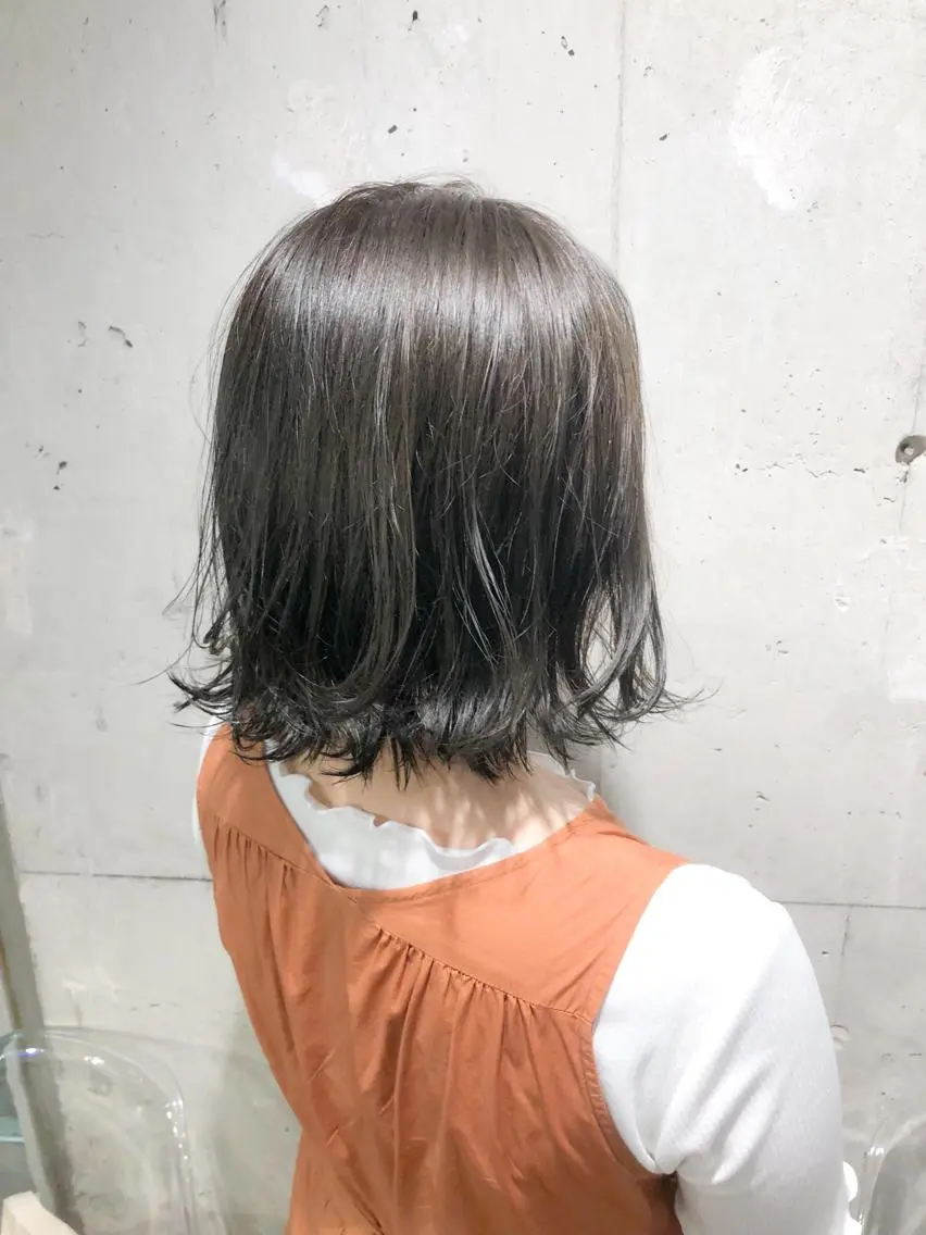 ミディアム カラー パーマ ヘアアレンジ メンズ キッズ ネイル マツエク・マツパ アッシュ アッシュグレー 透明感カラー 当日予約⭕️ Rene’のヘアスタイル