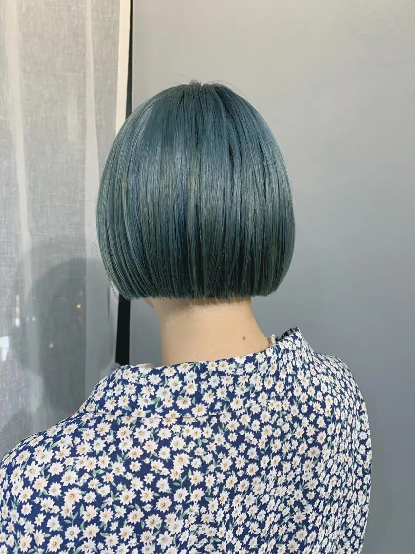 ショート カラー ボブパーマコテ巻き風 パーマNo1深江秀平のヘアスタイル