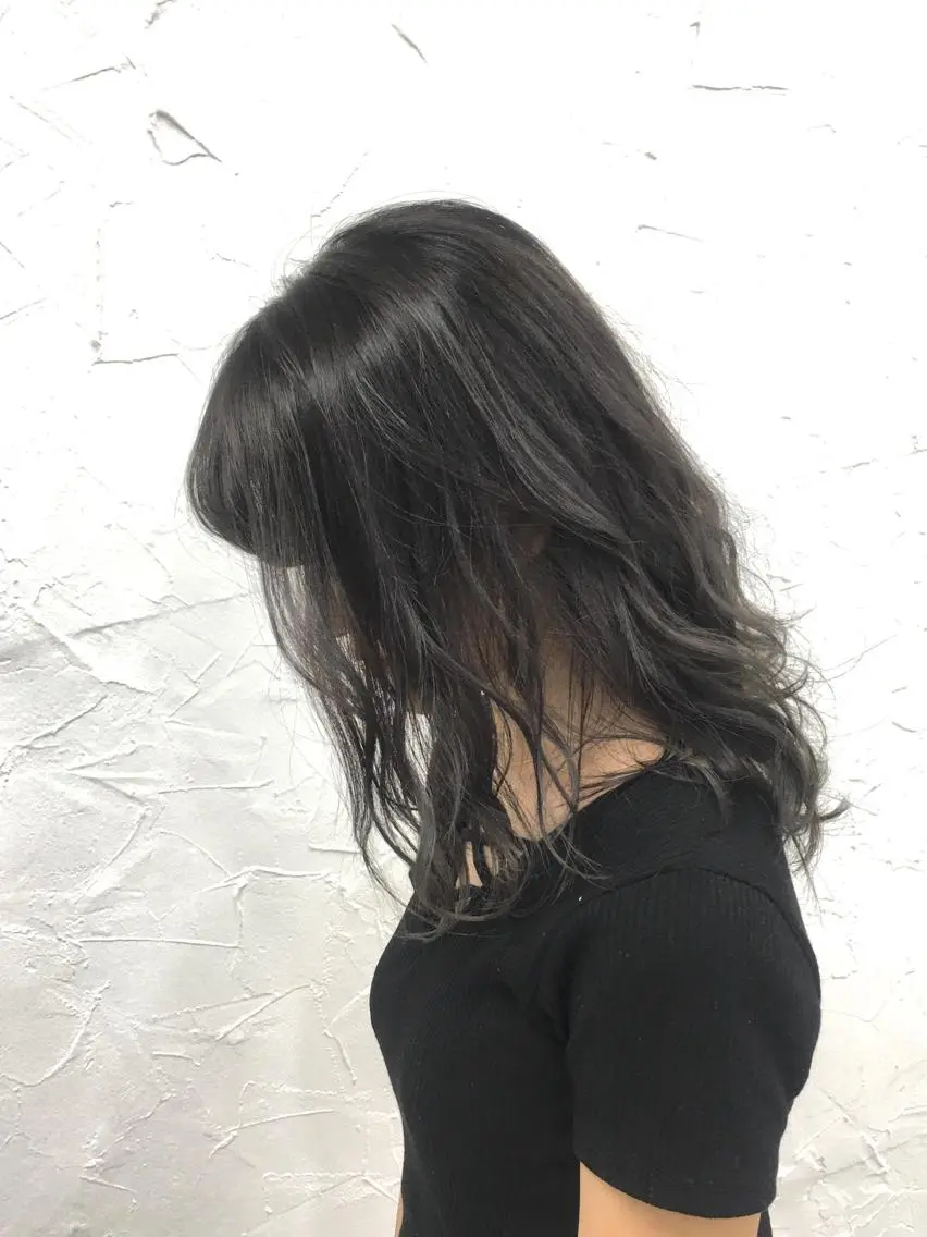 セミロング ヘアアレンジ 脱！黒髪 ダブルカラー【上野】のヘアスタイル