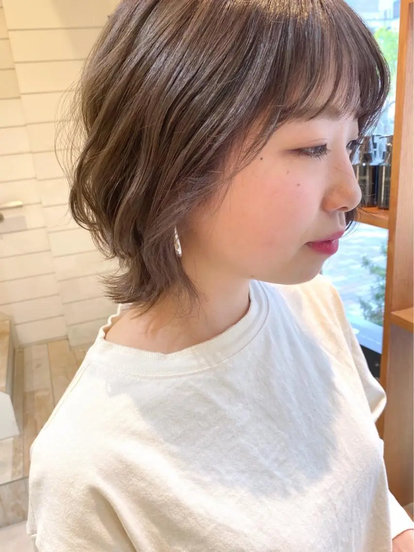 ミディアム カラー ベージュカラー ヘアカラー トリートメント 赤み消し/透明感 🪽◝✩ 武者春花のヘアスタイル