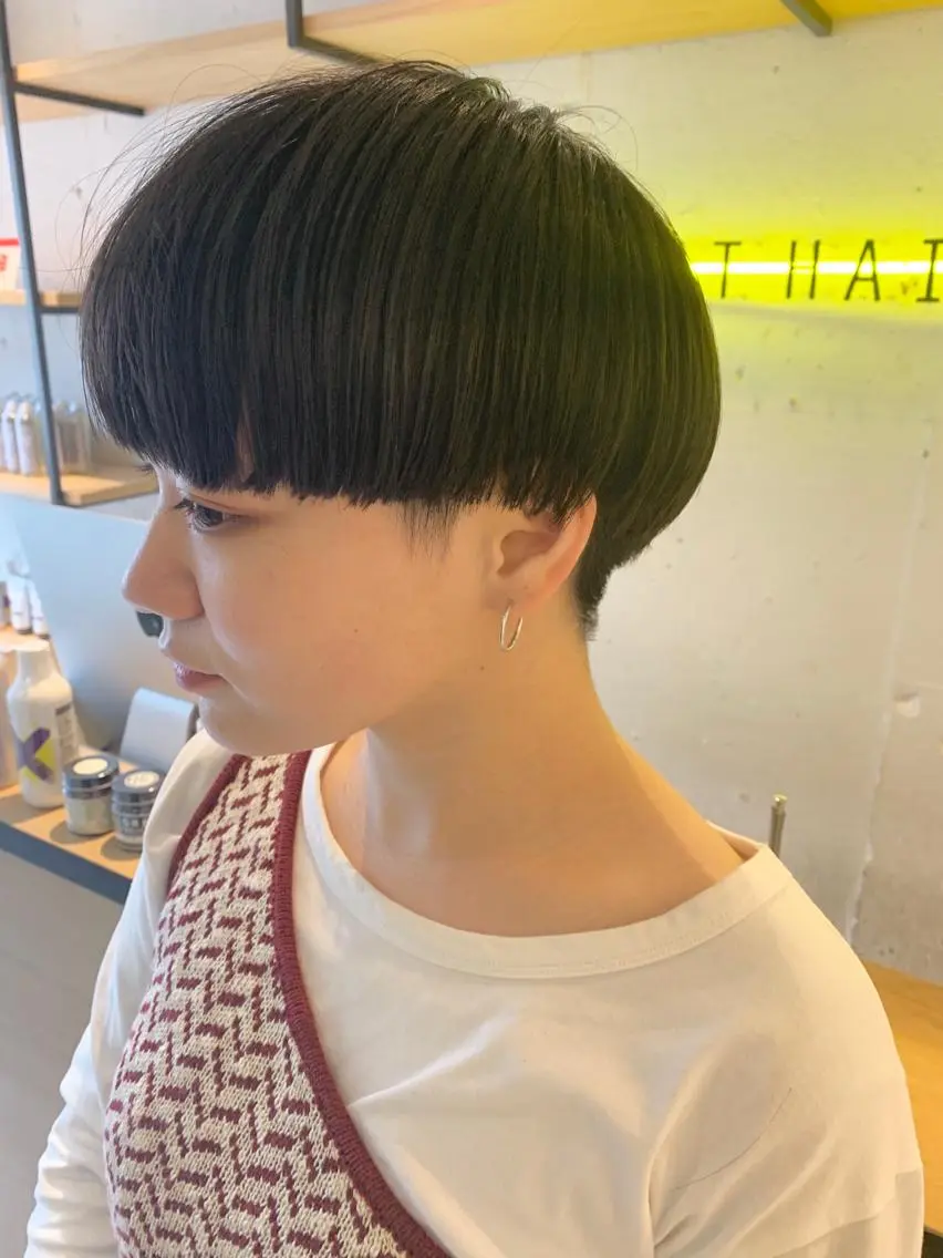 ショート カラー ブルーカラー ブルージュ ショートヘア シノザキ/薬院/ボブ /ショート/髪質改善のヘアスタイル