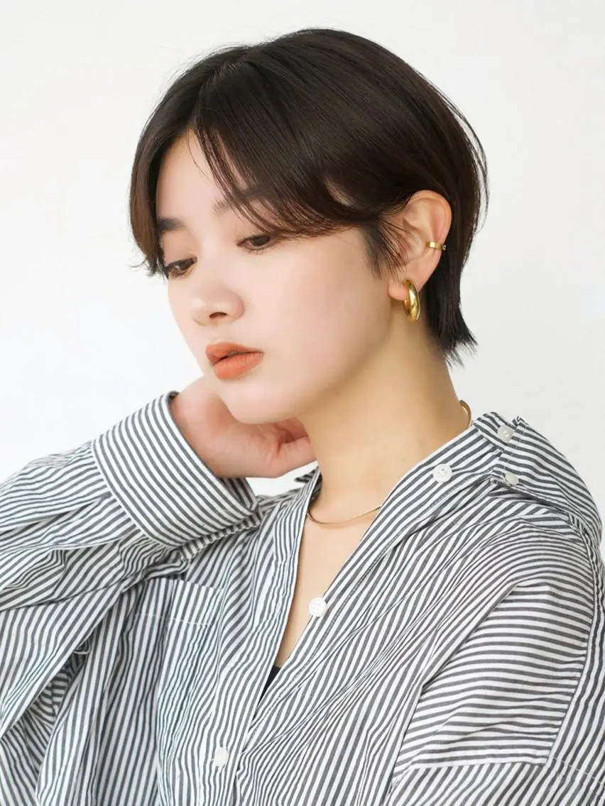 ショート カラー ハンサムショート ショートヘア カット ヘアカラー トリートメント ITbyALBUM 中野店のヘアスタイル