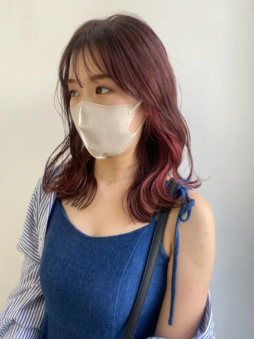 セミロング カラー ヒラノホナミ 🫧透ける艶髪🫧のヘアスタイル