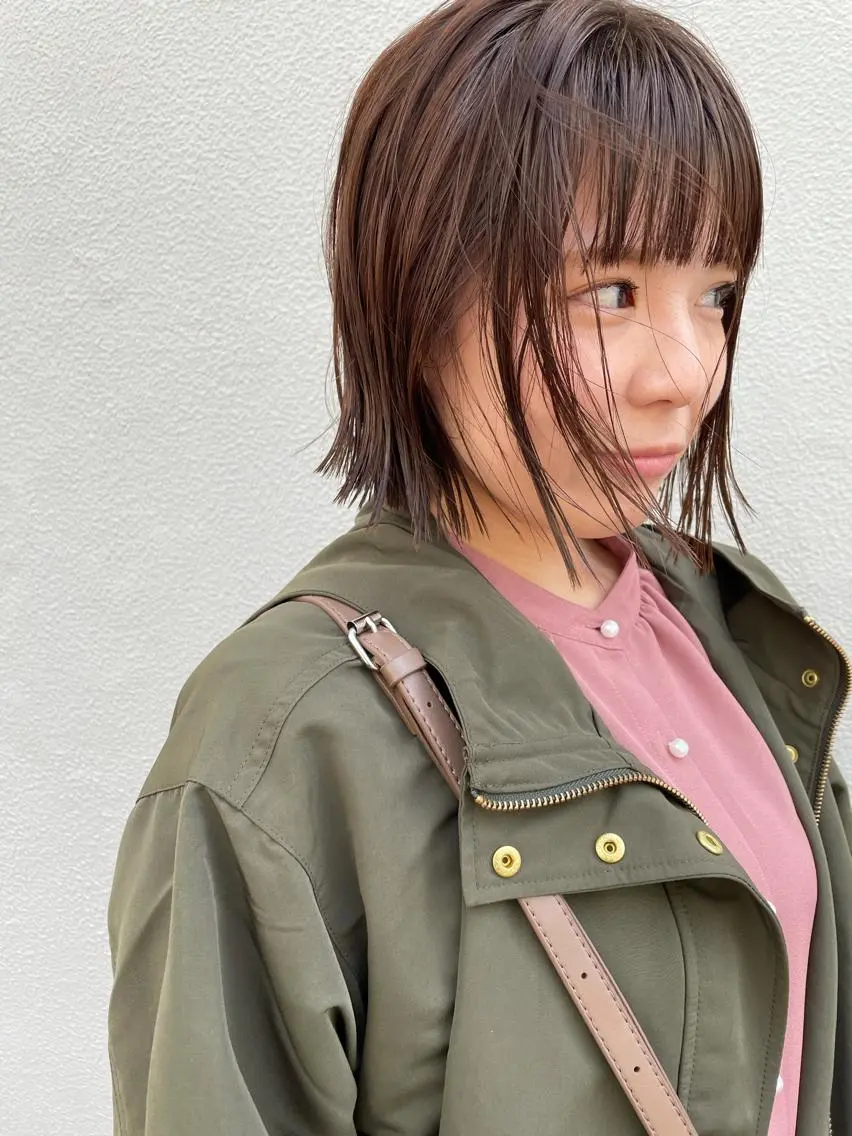 ミディアム カット ヘアカラー トリートメント ayane⭐️ボブ・ ショート・パーマのヘアスタイル