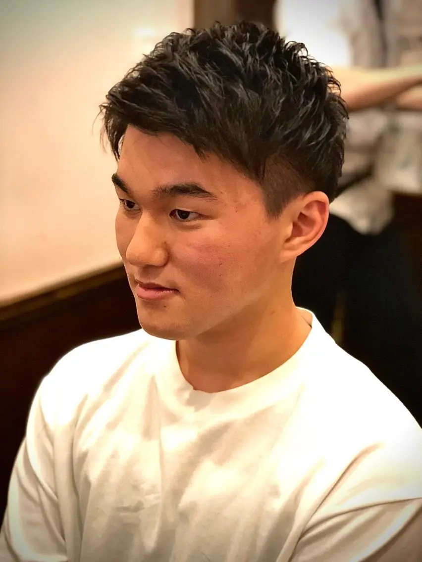 ショート パーマ メンズ バーバーショップ 新宿のヘアスタイル