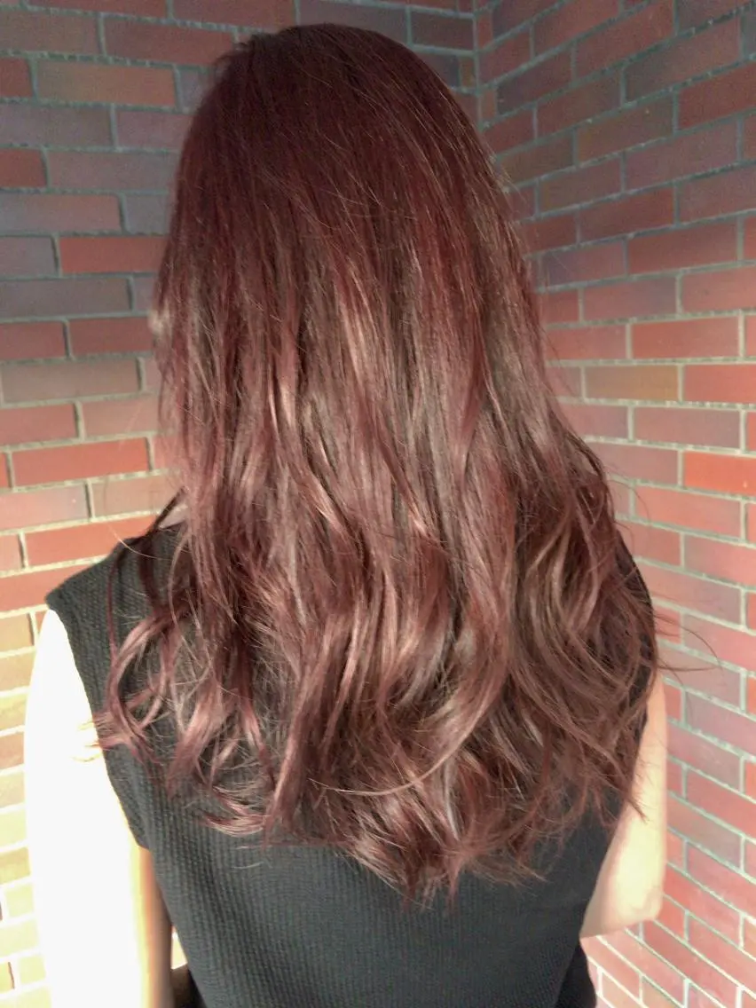セミロング カラー レイヤーカット匠 イソザキノリユキのヘアスタイル