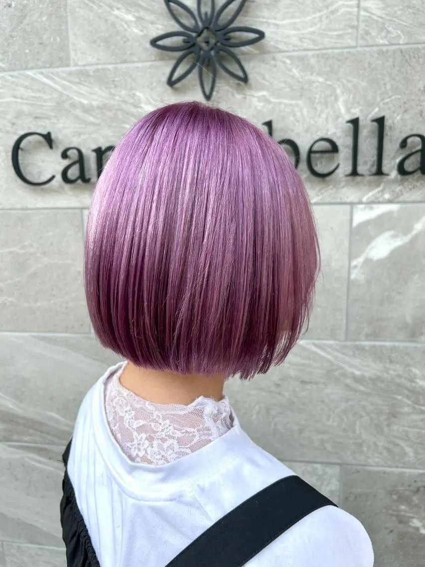 ショート カラー ショートボブ ブリーチ 透明感カラー デザインカラー ボブ カペリベラ 🌸藤本さくら🌸のヘアスタイル