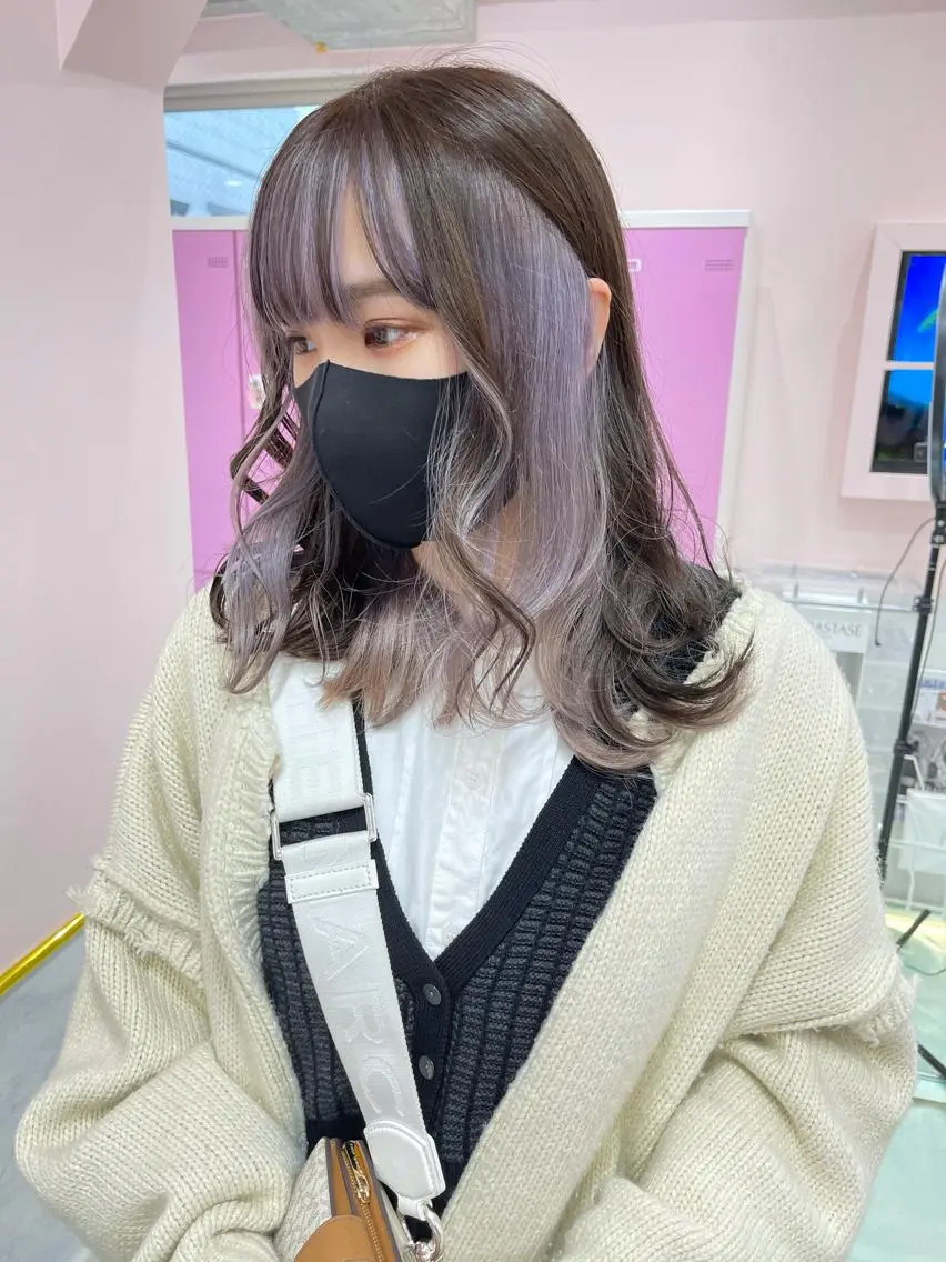 セミロング カラー ヘアカラー トリートメント 店長 小池アキトのヘアスタイル