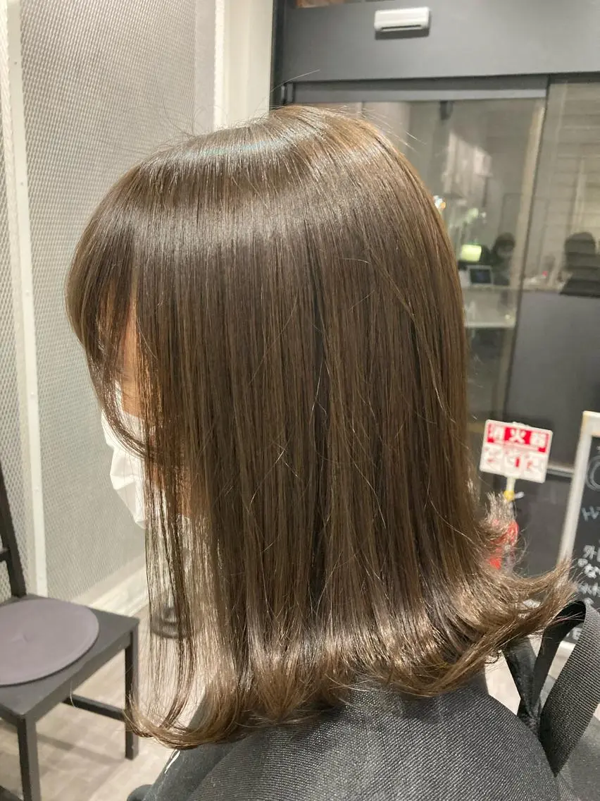 ミディアム カラー ミルクティー量産💙 💙ブリーチ特化💙のヘアスタイル