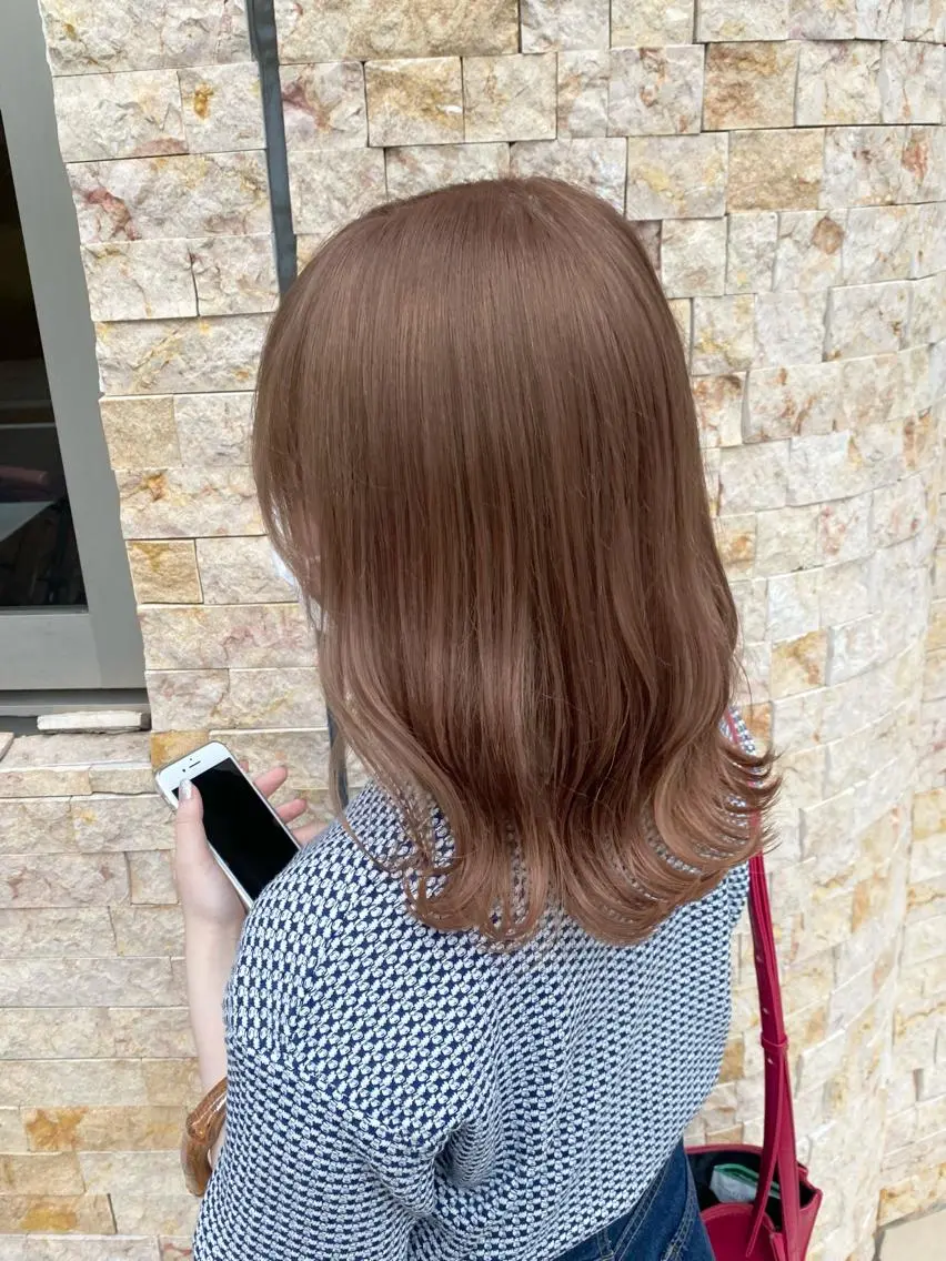 ミディアム カラー ハイトーン特化サロン 🍑momo🍑のヘアスタイル