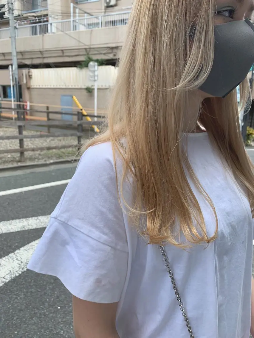 ロング カラー パーマ ヘアアレンジ メンズ ベージュカラー ホワイトベージュ ヘアカラー トリートメント パーマ/透明感カラー /ボブ/吉田一生のヘアスタイル