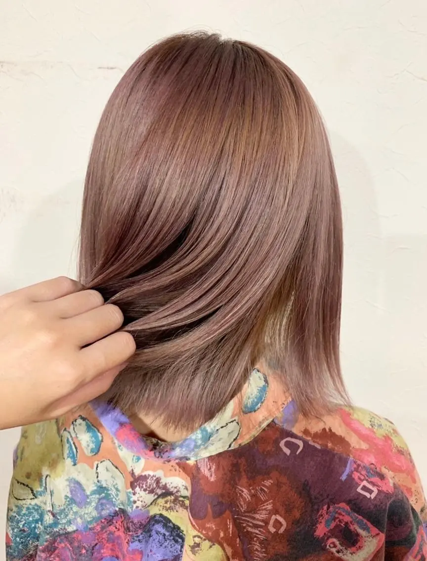 ミディアム カット ヘアカラー トリートメント 池口ゆい ✨髪質改善✨のヘアスタイル