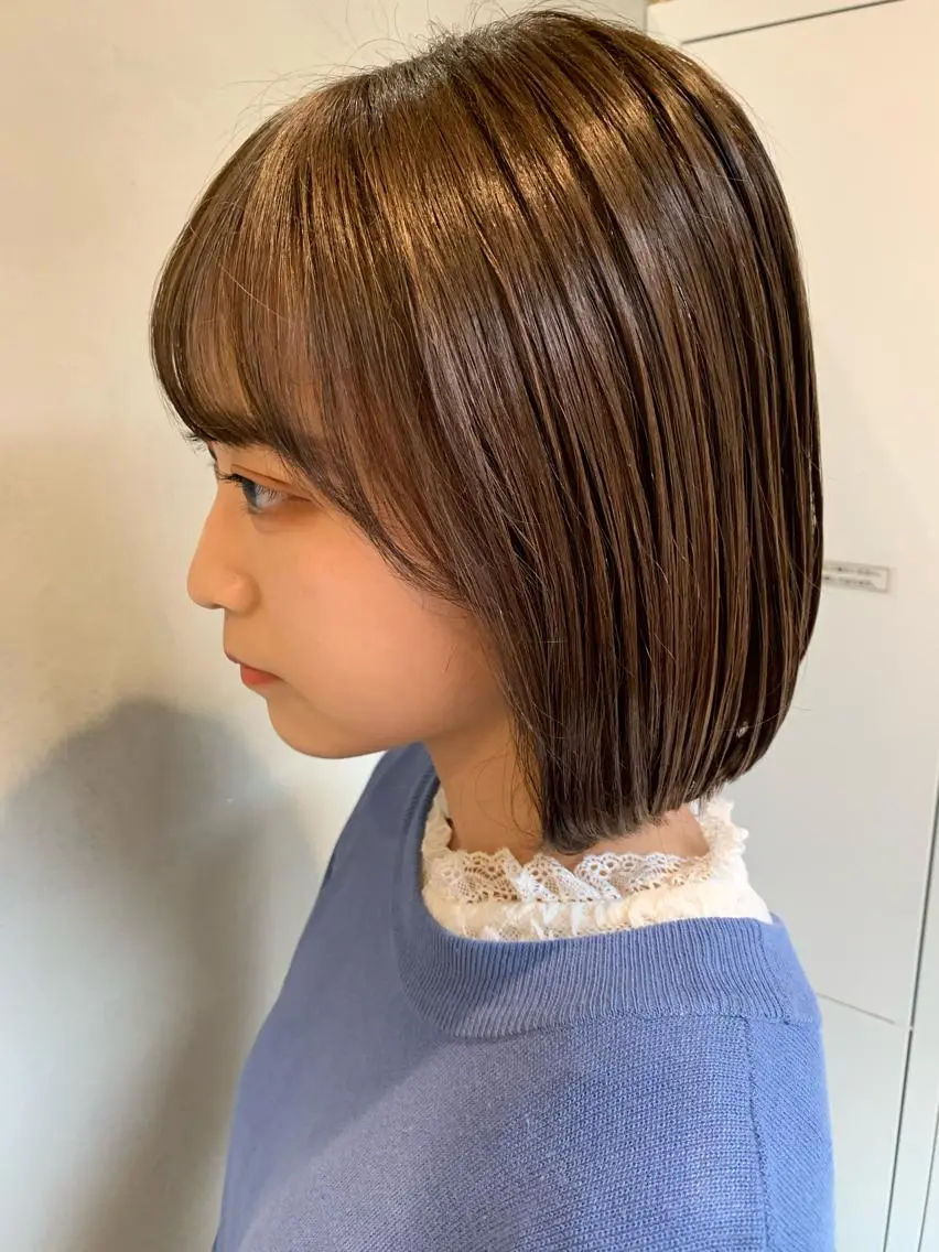 ミディアム ヘアカラー トリートメント 🌟美髪縮毛矯正🌟 吉田冴一のヘアスタイル