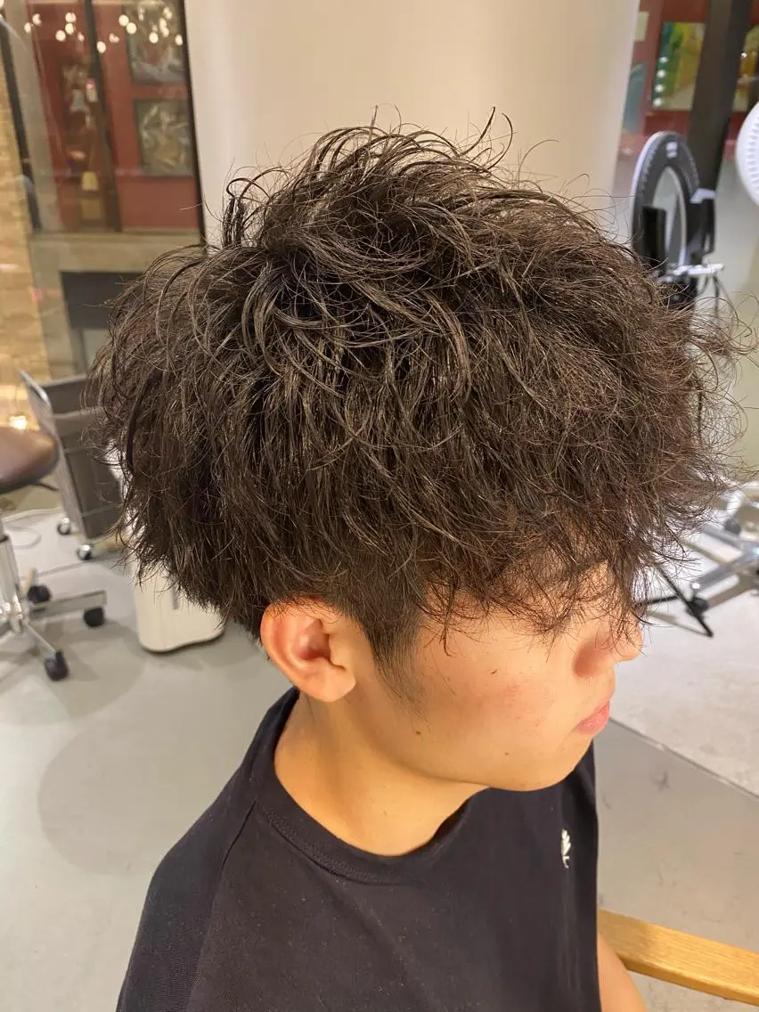 ショート メンズ カット パーマ 梅田茶屋町メンズ 専門美容師 山元一平のヘアスタイル